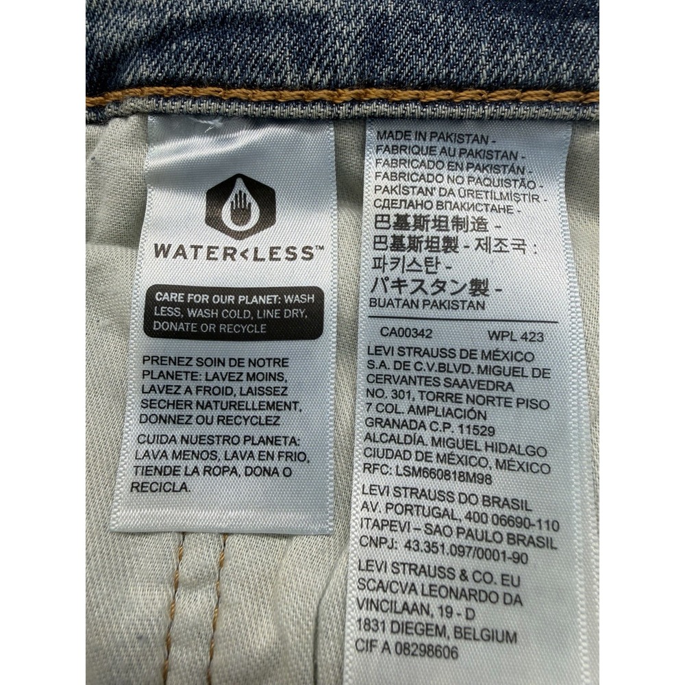 Levis 514 Straight‎ Fit Jeans Stretch Color Rinsed Blue 005141493 Men's 40x30 - Picture 8 of 14